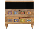 Bedside Cabinet Natural 50 x 33 x 62 cm Solid Mango Wood 4018270