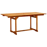 Garden Dining Set Natural Wood Solid Acacia Wood 5 Piece Set 3079645