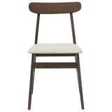 Dining Chair 2 pcs Dark Brown and Light Solid Rubber Wood 42020483