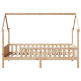 Kids' House Bed Frame without Mattress 90x200 cm Pine 850701