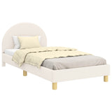 Children's Bed Frame with Headboard Cream 80 x 200 cm 42011030