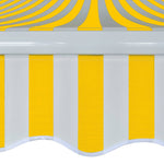 ZNTS Folding Awning Manual Operated 400 cm Yellow/White 275574