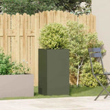 ZNTS Planter Olive Green 40x40x80 cm Cold-rolled Steel 860706