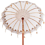 Balinese Parasol Cream 180-190 cm Cotton, solid wood 3356889
