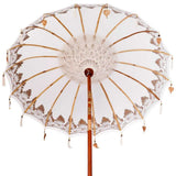 Balinese Parasol Cream 180-190 cm Cotton and solid wood 3356888