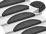 Stair Mats 20 pcs 56x17x3 cm Anthracite Half Round 3365781