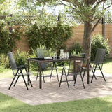 Garden Dining Set 5 pcs Anthracite Powder-Coated Steel 3379292