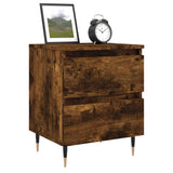 Bedside Cabinets 2 pcs Smoked Oak 40x35x50 cm Engineered Wood 826871