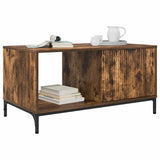 Coffee Table Smoked Oak 90 x 49 x 46 cm Engineered Wood 883449