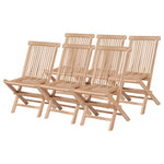 7 Piece Folding Outdoor Dining Set Solid Teak Wood 44661