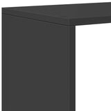 Room Divider Bookcase 3-Tier Black 123x29x123 cm Engineered Wood 857986