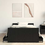 Bed Frame with Headboard Black oak 90 x 190 cm Engineered wood 3329328