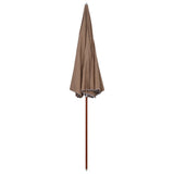 Garden Parasol with Steel Pole 300 cm Taupe 47803