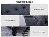 Recliner Armchair, Vintage Reclining Chair with Nail Head Trim, Wingback Chair with Button Tufted T3398P330371