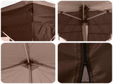 Pop-up Party Tent 575 x 288 x 245 cm Brown Oxford Fabric 42019907