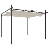 Pergola with Retractable Roof Cream 295x292x230 cm 360114