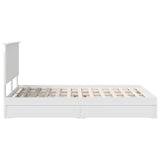 Storage Bed with Headboard White 140 x 200 cm Engineered Wood 3411201