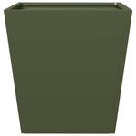 ZNTS Garden Planters Olive Green 2 pcs 40x40x40 cm Steel 851059