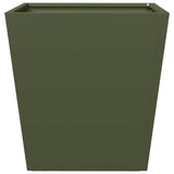 ZNTS Garden Planters Olive Green 2 pcs 40x40x40 cm Steel 851059