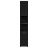 Bathroom Cabinet Black Oak 30x30x183.5 cm Engineered Wood 863124