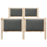 Bed Frame with Headboard Dark Grey 120 x 200 cm Fabric 878330