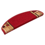 Self-adhesive Stair Mats 15 pcs Red 65x21x4 cm 322410