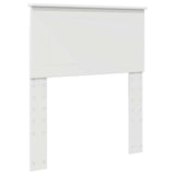 Bed Frame White and Silver 75 x 190 cm Engineered Wood 3410958