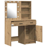 Dressing Table Set with Shelf 2 pcs Artisan Oak Engineered Wood 3334280