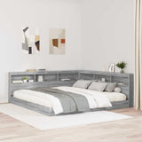 Storage Headboard with Shelf Grey Sonoma 180 cm Engineered Wood 3335514