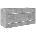 ZNTS 2 Piece Bathroom Furniture Set Concrete Grey Engineered Wood 3324963