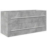 ZNTS 2 Piece Bathroom Furniture Set Concrete Grey Engineered Wood 3324963
