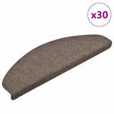 Stair Mats Self-adhesive 30 pcs 65x21x4 cm Beige Half Round Large 3365664