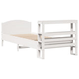 Bed Frame without Mattress White 90x200 cm Solid Wood Pine 3306244