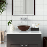 Bathroom Sink Ceramic Dark Brown Round 146984