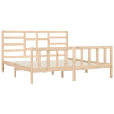 Bed Frame without Mattress 200x200 cm Solid Wood Pine 3107633