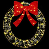 Wreath with 60 LEDs Warm white 76 x 76 x 8 cm PET 42019136