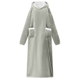 Blanket Hoodie Grey M Fleece and Flannel 42017195