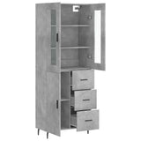 Highboard Concrete Grey 69,5x34x180 cm Engineered Wood 3198485
