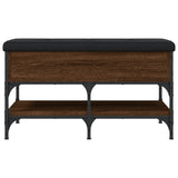 Shoe Bench Brown Oak 82x42x45 cm Engineered Wood 835196