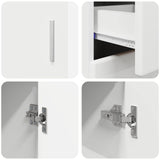 Sideboard FLORIN 88.5 x 30.5 x 73 cm White Engineered Wood 880311