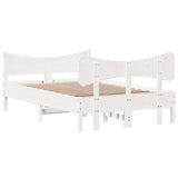 Bed Frame without Mattress White 120x200 cm Solid Wood Pine 3216385