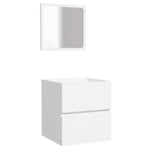Bathroom Cabinet with Mirror White Engineered Wood 804863