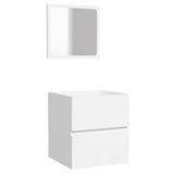 Bathroom Cabinet with Mirror White Engineered Wood 804863