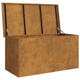 Outdoor Storage Box Rusty 100 x 50.5 x 50 cm Steel 874566