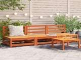 Garden Sofa Wax Brown Solid pine wood 70 x 70 x 67 cm Modular 837932