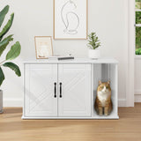 Cat House Gloss White 85 x 55 x 50 cm Engineered Wood 8000738