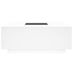 ZNTS Coffee Table with Infinity LED White 100x100x40 cm 3284042