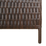 Room Divider 3 Panels Brown Poly Rattan 365357