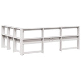 Bookcase Headboard L-Shaped White 140 cm Solid Wood Pine 859266