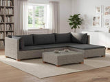 5 pcs Rattan Lounge Set with Cushions GENDT Natural Rattan 3429849
